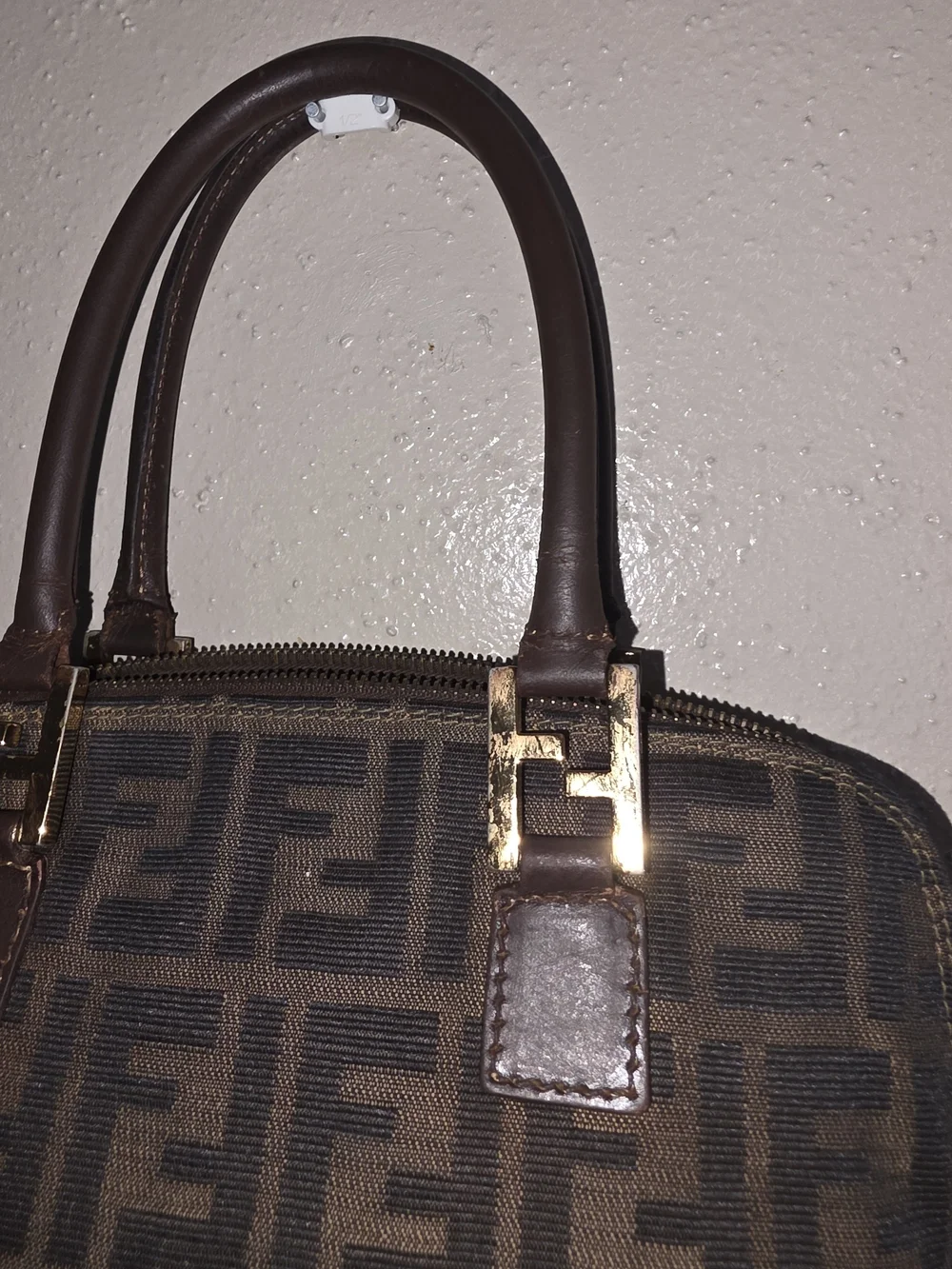 Fendi Brown Zucca Canvas Top-Handle Bag - Picture 8 of 10